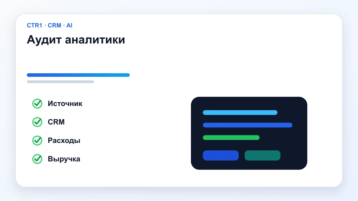 Аудит аналитики — Сквозная аналитика
