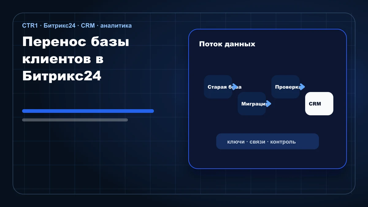 Перенос клиентской базы в Битрикс24 без дублей