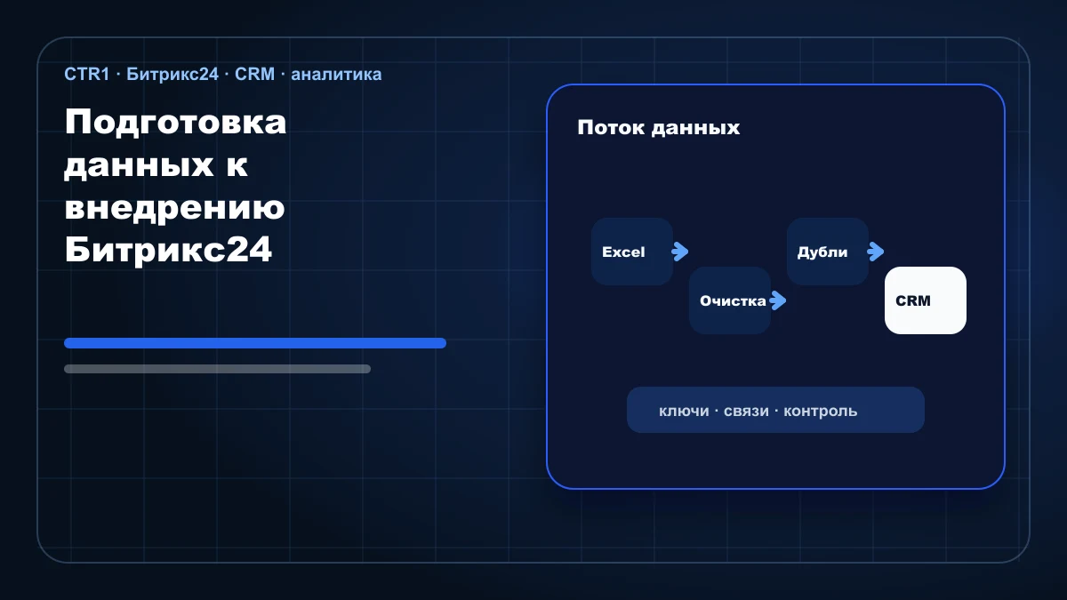 Подготовка данных к внедрению Битрикс24: чек-лист