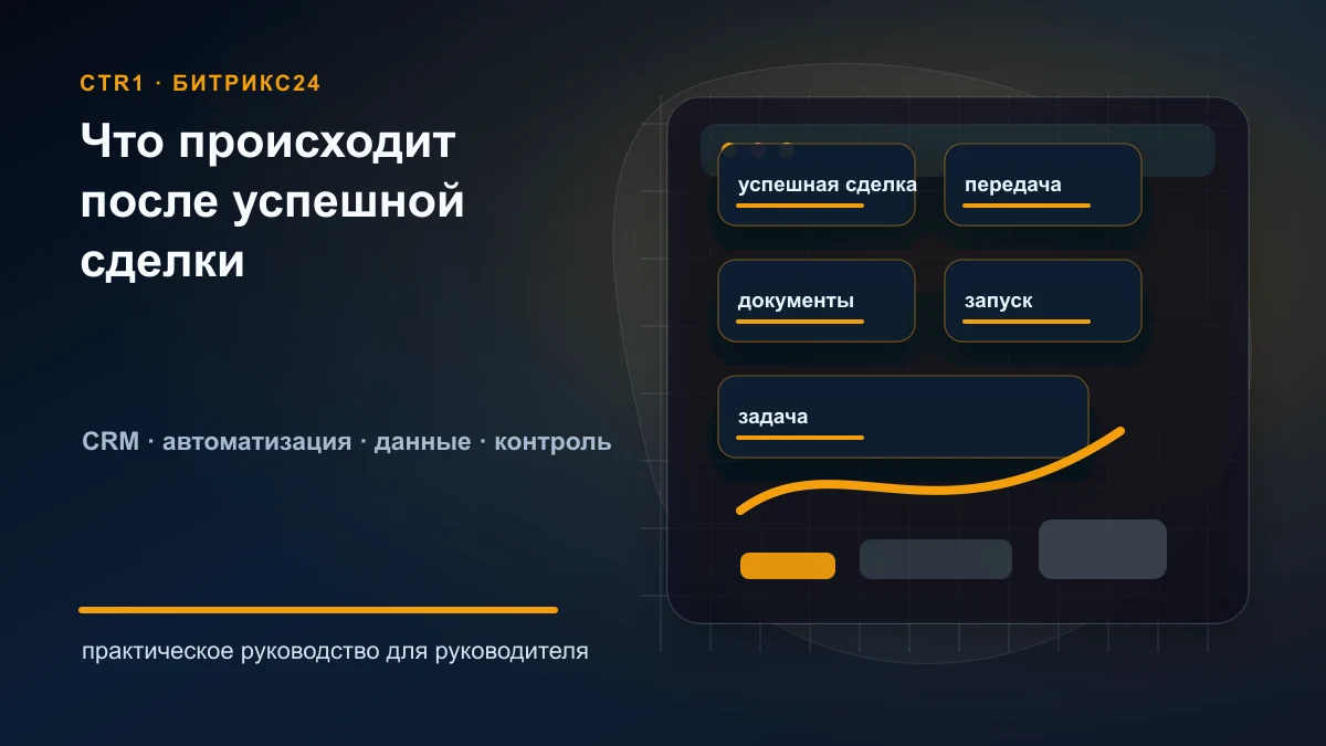 Автоматизация работы с новым клиентом после успешной сделки в Битрикс24