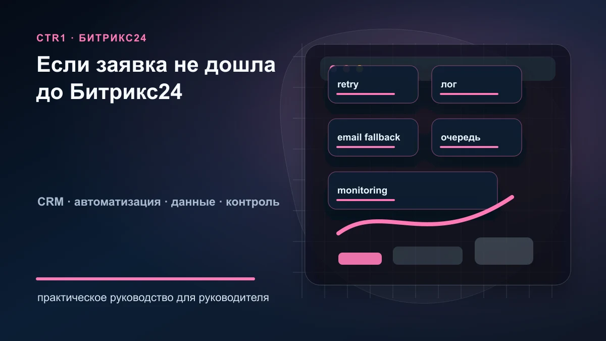 Резервная доставка заявок: что делать, если форма сайта не передала лид в Битрикс24