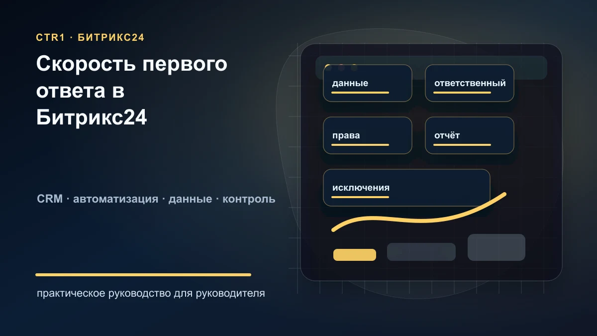 Отчёт по скорости первого ответа в Битрикс24: как настроить контроль