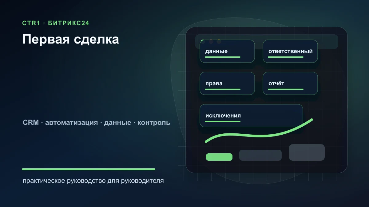 Как создать первую сделку в Битрикс24 и что проверить