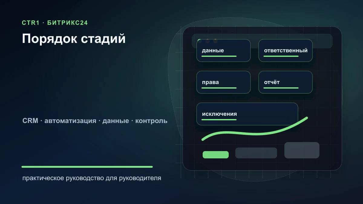 Как поменять порядок стадий в Битрикс24 без хаоса