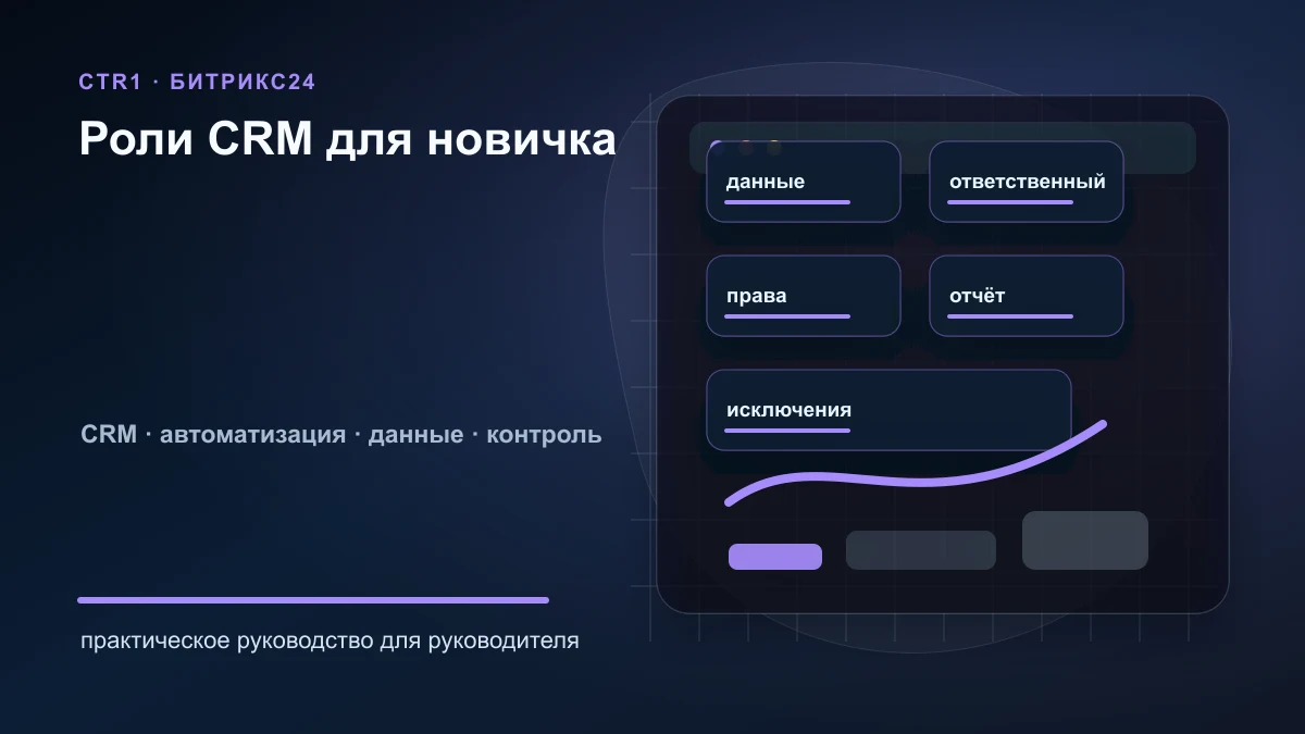 Роли CRM в Битрикс24 для новичка: как настроить безопасно