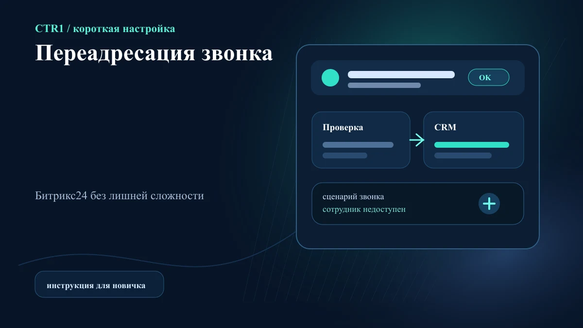 Как настроить переадресацию звонка в Битрикс24