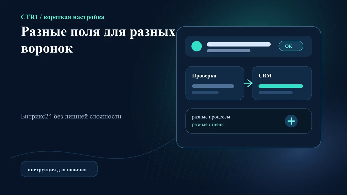 Как сделать разные поля для разных воронок Битрикс24